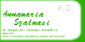 annamaria szalmasi business card